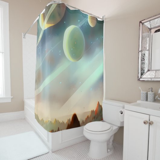 Melkweg, universum, sterren, buitenruimte douchegordijn (In situ)