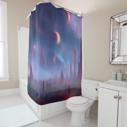 Melkweg, universum, sterren, buitenruimte douchegordijn (In situ)