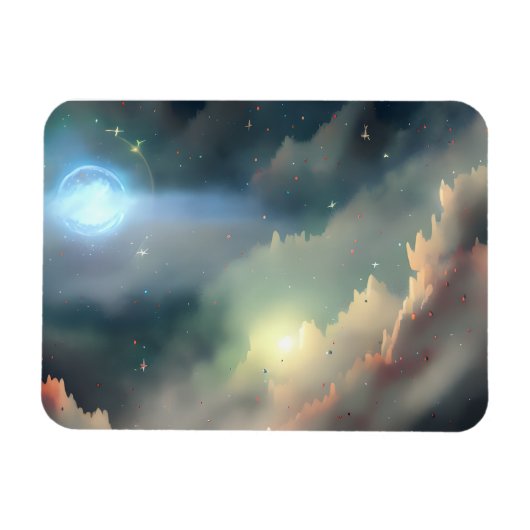 Melkweg, universum, sterren, buitenruimte magneet (Horizontaal)