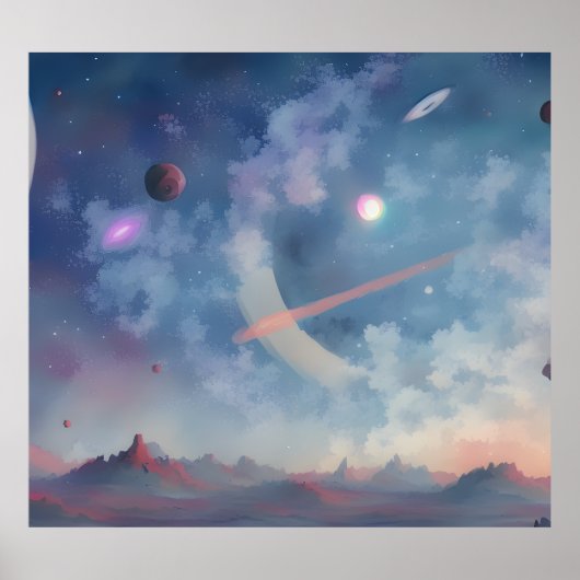 Melkweg, universum, sterren, buitenruimte poster (Voorkant)