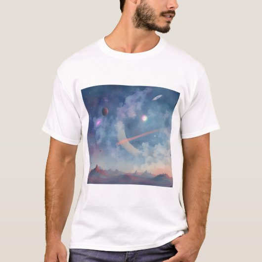 Melkweg, universum, sterren, buitenruimte t-shirt (Voorkant)