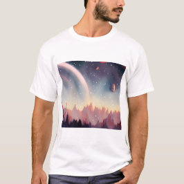 Melkweg, universum, sterren, T-shirt buitenruimte