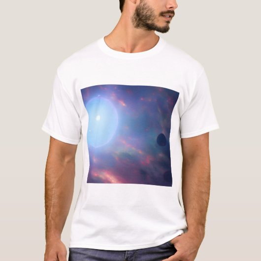 Melkweg, universum, sterren, T-shirt buitenruimte (Voorkant)