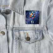 Melkweg Vierkante Button 5,1 Cm (In situ)