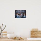 Melkweghartruimteastronomie Galaxy spectaculair Poster (Keuken)