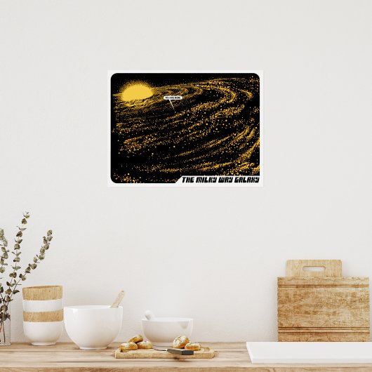 Melkwegmelkwegstelsel "Je bent hier" Poster (Keuken)