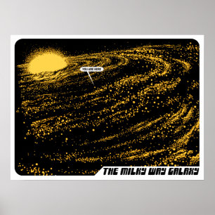 Melkwegmelkwegstelsel "Je bent hier" Poster