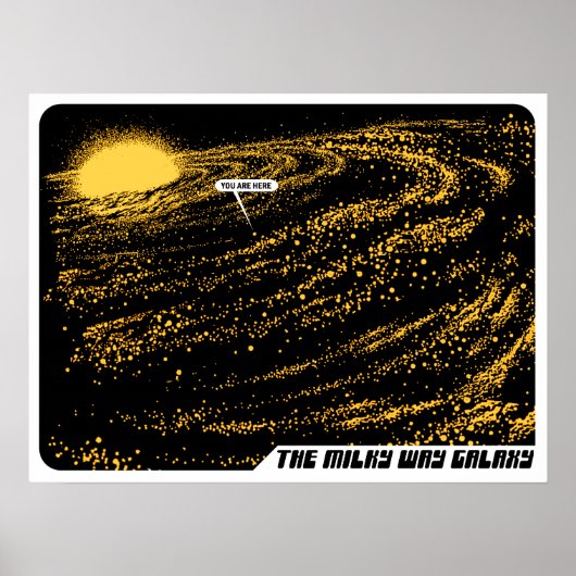 Melkwegmelkwegstelsel "Je bent hier" Poster (Voorkant)