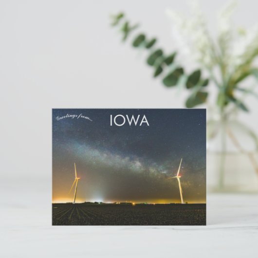 Melkwegstelsel boven Boerderijen op het platteland Briefkaart (Staand voorkant)