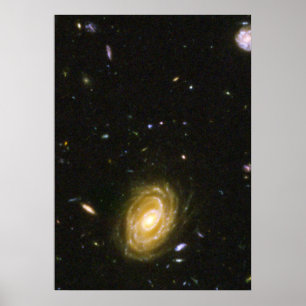 Melkwegstelsel HUDF-JD2 vanuit het Hubble Ultra De Poster