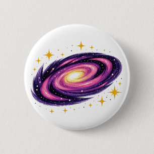 Melkwegstelsel Ronde Button 5,7 Cm