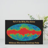 Melkwegstelsel Sluier over WMAP heelal Briefpapier (Staand voorkant)