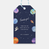 Melkwegsterren Buitenruimte Verjaardag Bedankt Fav Cadeaulabel (Voorkant)