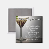 MELKY WAY MARTINI RECEPT MAGNEET (Voorkant / Achterkant)