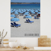 Mellieha Bay Beach Scene in Malta Poster (Keuken)
