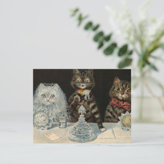 Mellin's Food Biscuits van Louis Wain Feestdagenkaart (Staand voorkant)