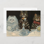 Mellin's Food Biscuits van Louis Wain Feestdagenkaart (Voorkant / Achterkant)