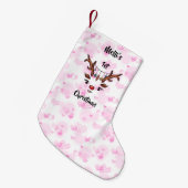 Melli's eerste kersthartroze, aangepast aan de beh kleine kerstsok (Voorkant (Hangend))