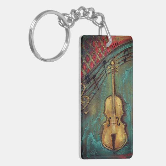 Mello Cello , dubbelzijdige Sleutelhanger (Voorkant Links)