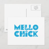 Mello Chick Briefkaart (Voorkant / Achterkant)