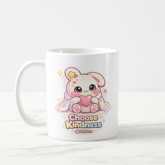 Mello the Mochi Bunny - Choose Kindness Koffiemok (Links)