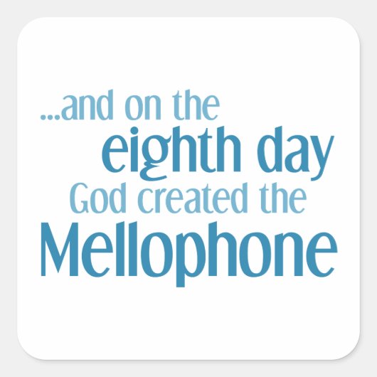 Mellophone Creation Vierkante Sticker (Voorkant)