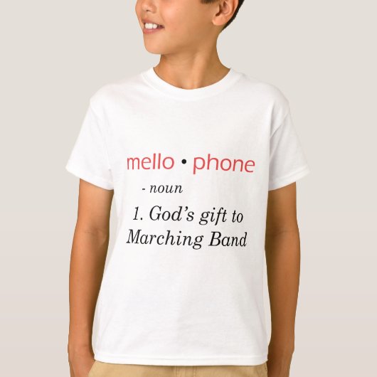 Mellophone - Gods cadeau aan band T-shirt (Voorkant)