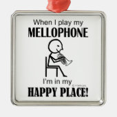 Mellophone Happy Place Metalen Ornament (Voorkant)