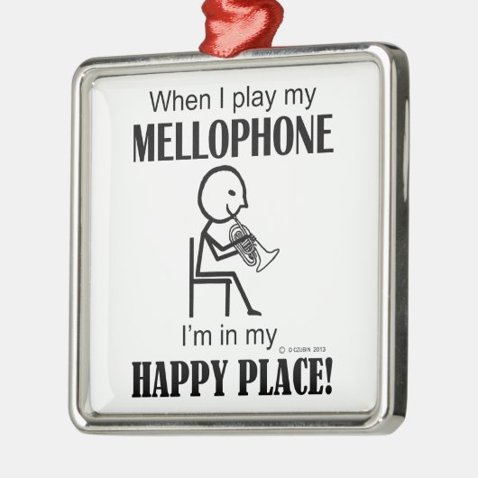 Mellophone Happy Place Metalen Ornament (Links)