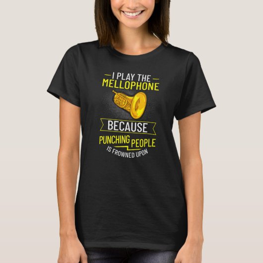 Mellophone Instrument Music Player Beginner Lesson T-shirt (Voorkant)