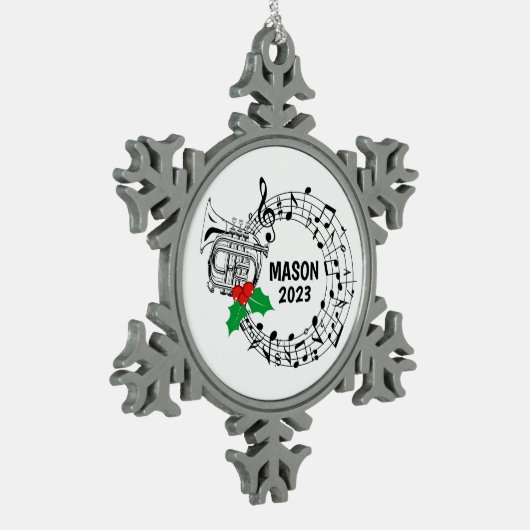 Mellophone Marching Band Kerst Ornament (Links)