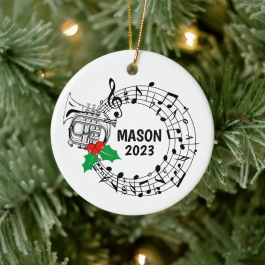 Mellophone Marching Band Kerst Ornament (Boom)