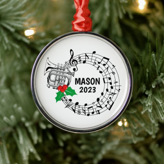 Mellophone Marching Band Kerst Ornament (Boom)