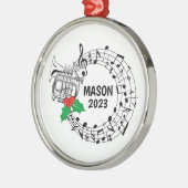 Mellophone Marching Band Kerst Ornament (Links)