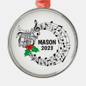 Mellophone Marching Band Kerst Ornament (Voorkant)