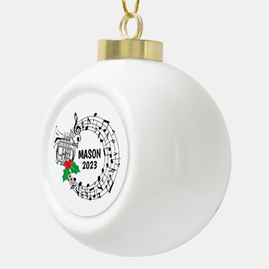 Mellophone Marching Band Kerst Ornament (Rechts)