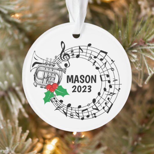 Mellophone Marching Band Kerst Ornament (Boom)