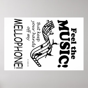 Mellophone voelt de muziek poster