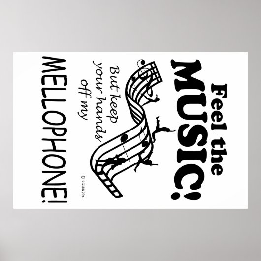 Mellophone voelt de muziek poster (Voorkant)