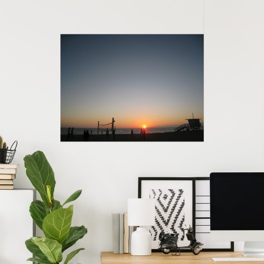 Mellow bij Beach Poster (Thuiskantoor)