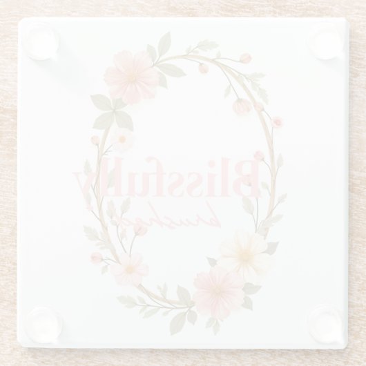 Mellow Blooms Glazen Onderzetter (Achterkant)