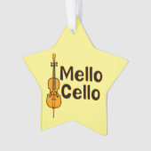 Mellow cello witte tekst ornament (voorkant)