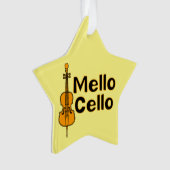 Mellow cello witte tekst ornament (voorkant)