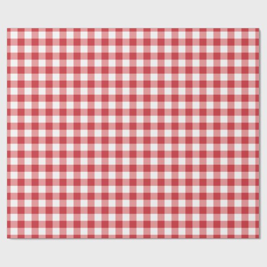 Mellow Classic Gingham - red white check plaid. Cadeaupapier (Vlak)