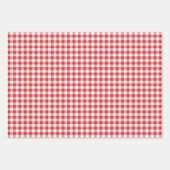 Mellow Classic Gingham - red white check plaid. Inpakpapier Vel (Voorkant 3)