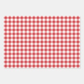 Mellow Classic Gingham - red white check plaid. Inpakpapier Vel (Voorkant 2)