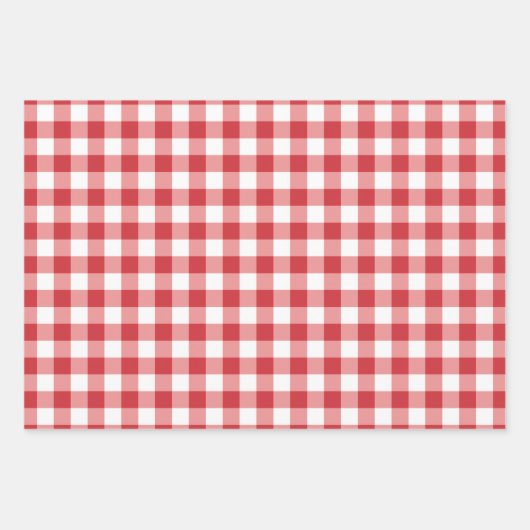 Mellow Classic Gingham - red white check plaid. Inpakpapier Vel (Voorkant)