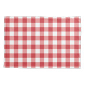 Mellow Classic Gingham - red white check plaid. Kussensloop (Achterkant)