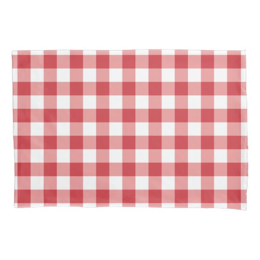 Mellow Classic Gingham - red white check plaid. Kussensloop (Voorkant)