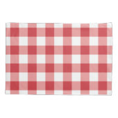 Mellow Classic Gingham - red white check plaid. Kussensloop (Achterkant)